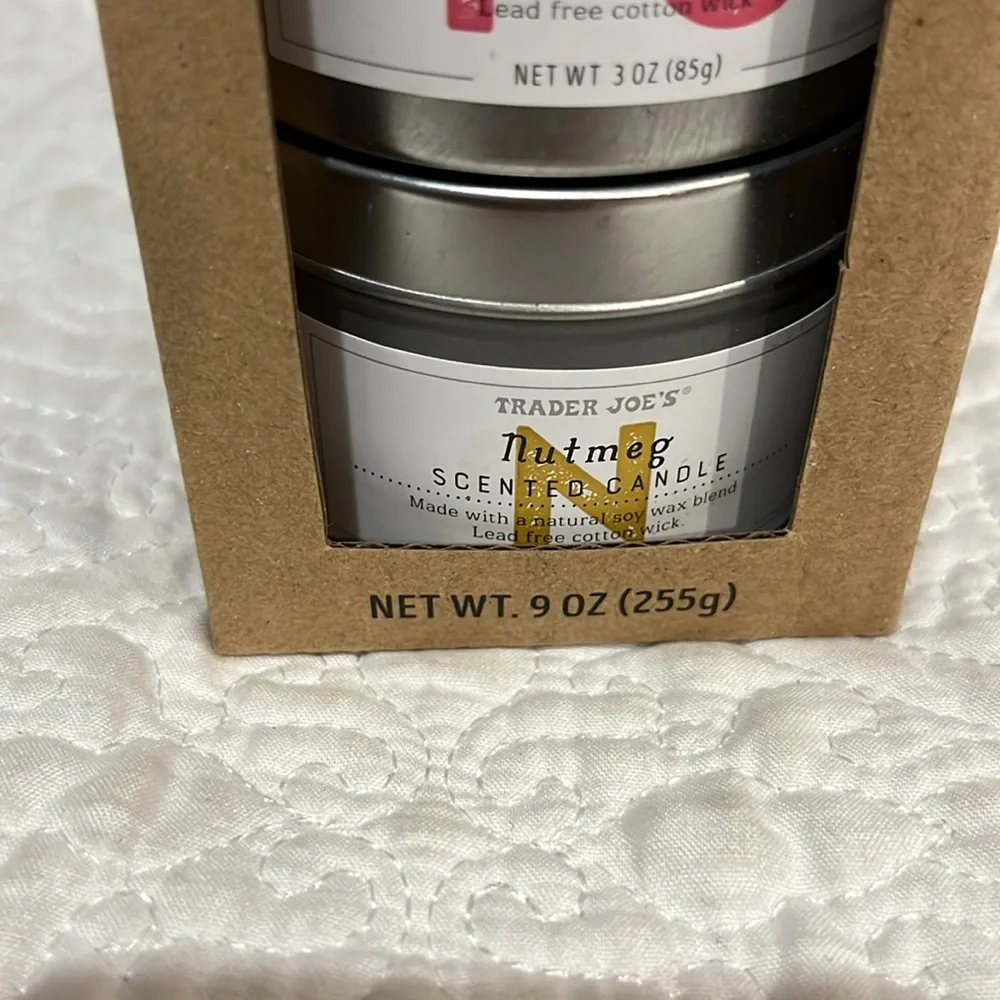 Trader Joe’s candle‎ tin trio, new in package